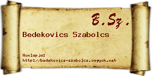 Bedekovics Szabolcs névjegykártya